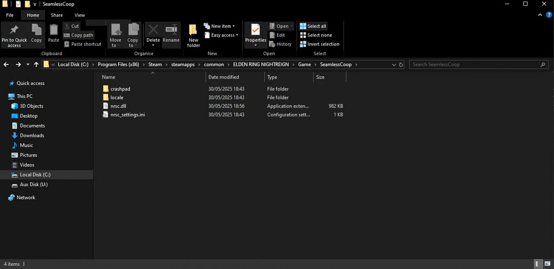 The directory should look like this after installing the game tweak (Image via Nexus Mods/Yui)